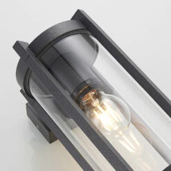 Lucande Brienne Außenwandleuchte, Glasschirm, Rund -Lucande 9616165 4