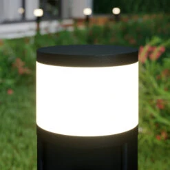 Lucande Corban Sockelleuchte Mit Zwei Steckdosen -Lucande 9616172 8