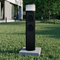 Lucande Corban LED-Sockelleuchte Mit 2 Steckdosen -Lucande 9616174 2