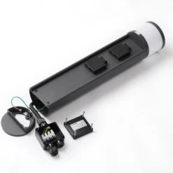 Lucande Corban LED-Sockelleuchte Mit 2 Steckdosen -Lucande 9616174 7