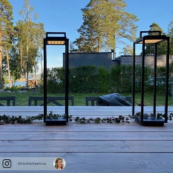 Lucande Elaja LED-Außenlaterne, Akku, USB, Schwarz -Lucande 9616221 13