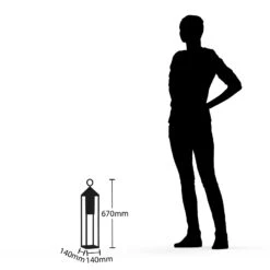 Lucande Miluma LED-Außenlaterne, 64 Cm, Schwarz -Lucande 9616225 6