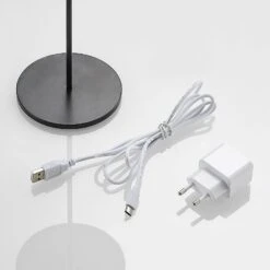 Lucande Tibia LED-Tischleuchte, Akku, USB, Schwarz -Lucande 9616229 8