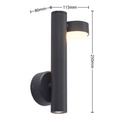 Lucande Kynlee LED-Außenwandleuchte, Zweiflammig 14 Lucande Kynlee LED-Außenwandleuchte, Zweiflammig -Lucande 9616234 5