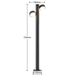 Lucande Kynlee LED-Pollerleuchte, 2-fl., 75 Cm -Lucande 9616238 4