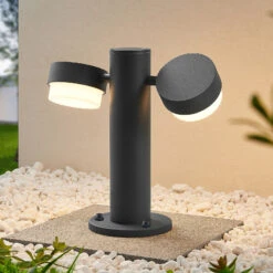 Lucande Marvella Sockelleuchte, Zweiflammig, 30 Cm