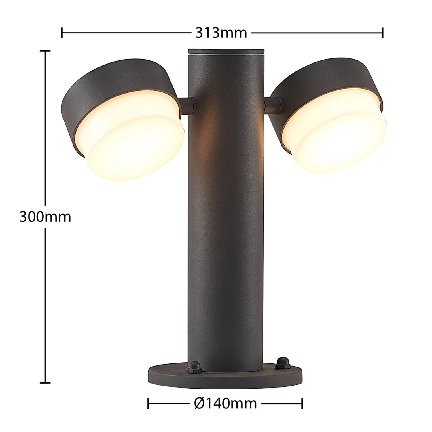 Lucande Marvella Sockelleuchte, Zweiflammig, 30 Cm 5 Lucande Marvella Sockelleuchte, Zweiflammig, 30 Cm – Bild 5