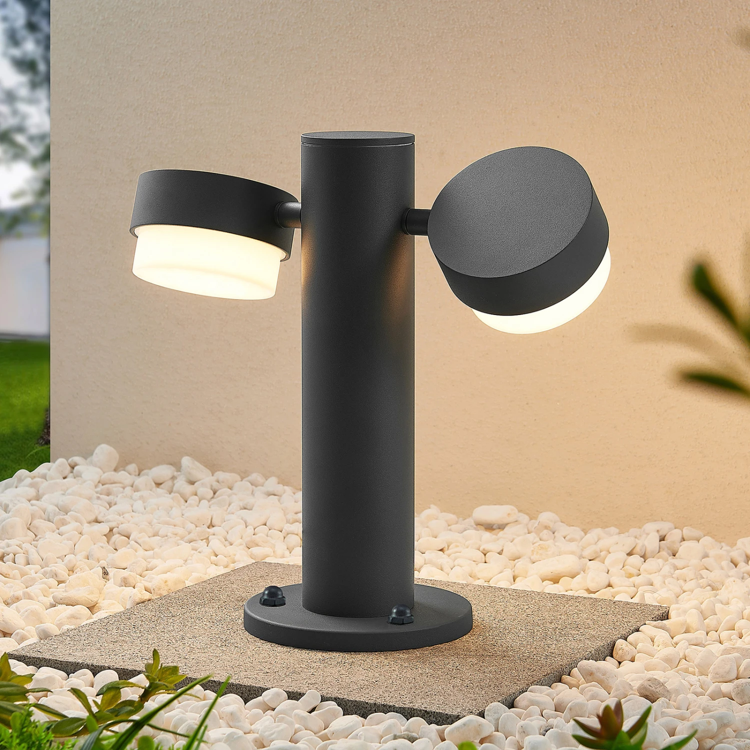 Lucande Marvella Sockelleuchte, Zweiflammig, 30 Cm 1 Lucande Marvella Sockelleuchte, Zweiflammig, 30 Cm