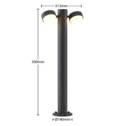 Lucande Marvella Pollerleuchte, Zweiflammig, 75 Cm -Lucande 9616255 4