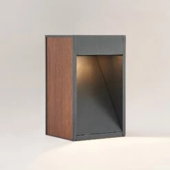 Lucande Ansala Sockelleuchte R7s Mit Holzdekor -Lucande 9616272 4