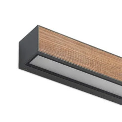 Lucande Lengo Wandleuchte R7s 25cm Down Holz -Lucande 9616274 6