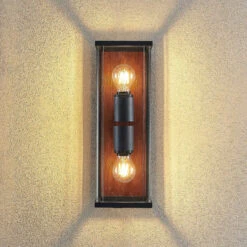 Lucande Elwin Wandleuchte, Eckig, Zweiflammig -Lucande 9616291 5