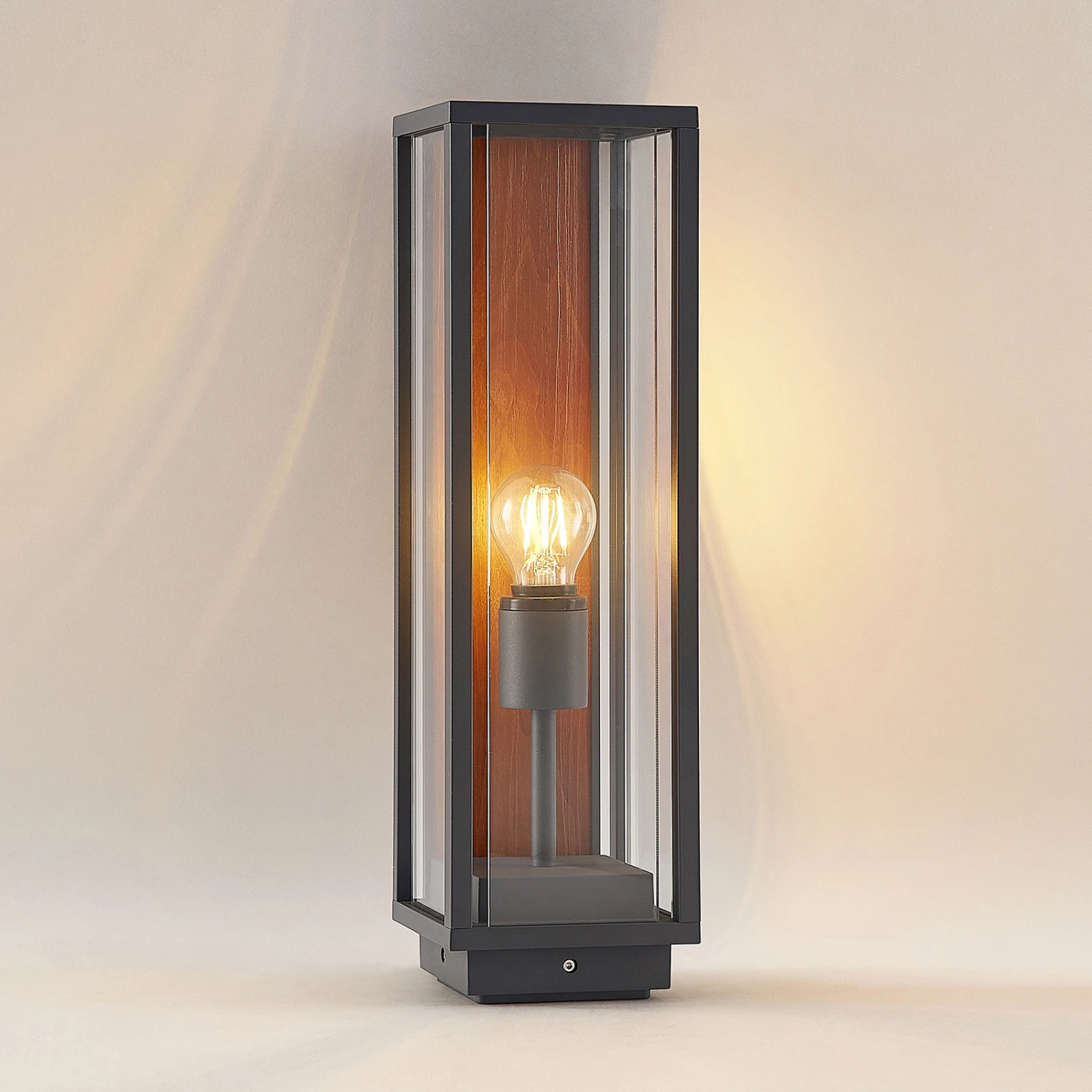 Lucande Elwin Sockelleuchte, Eckig, Alu, 50 Cm 6 Lucande Elwin Sockelleuchte, Eckig, Alu, 50 Cm – Bild 6