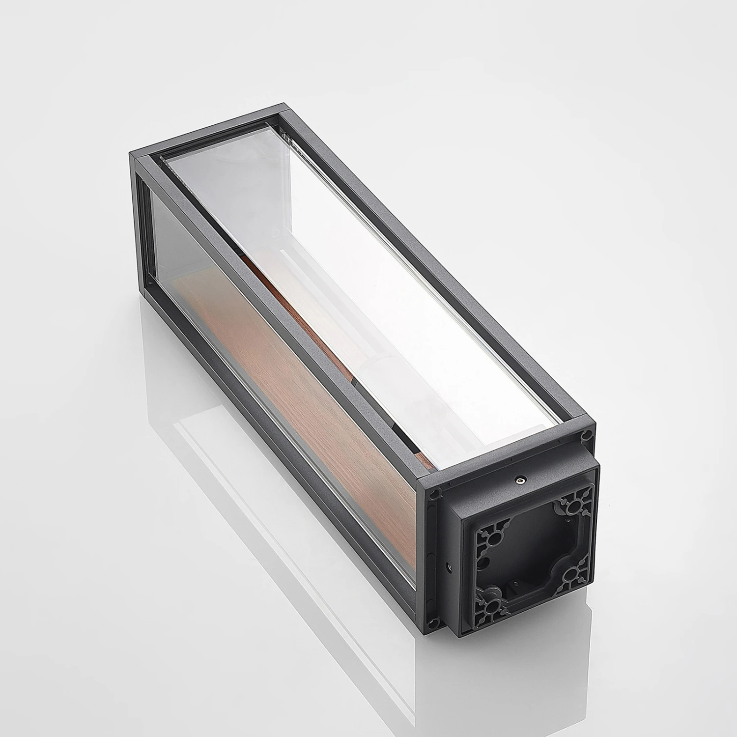 Lucande Elwin Sockelleuchte, Eckig, Alu, 50 Cm 8 Lucande Elwin Sockelleuchte, Eckig, Alu, 50 Cm – Bild 8