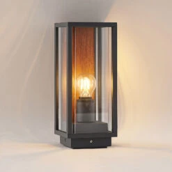 Lucande Elwin Sockelleuchte, Eckig, Alu, 35 Cm -Lucande 9616293 4