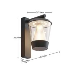 Lucande Tiany LED-Außenwandleuchte, Hängend -Lucande 9617062 6