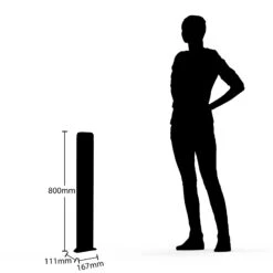 Lucande Secunda LED-Pollerleuchte, Höhe 80 Cm -Lucande 9617084 4