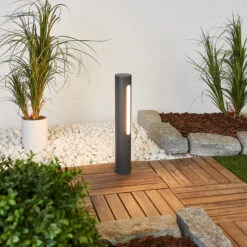 Lucande LED-Sockelleuchte Tomas In Dunkelgrau 11 Lucande LED-Sockelleuchte Tomas In Dunkelgrau -Lucande 9618126 2