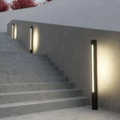 Lucande LED-Wegelampe Tomas, Dunkelgrau -Lucande 9618127 8