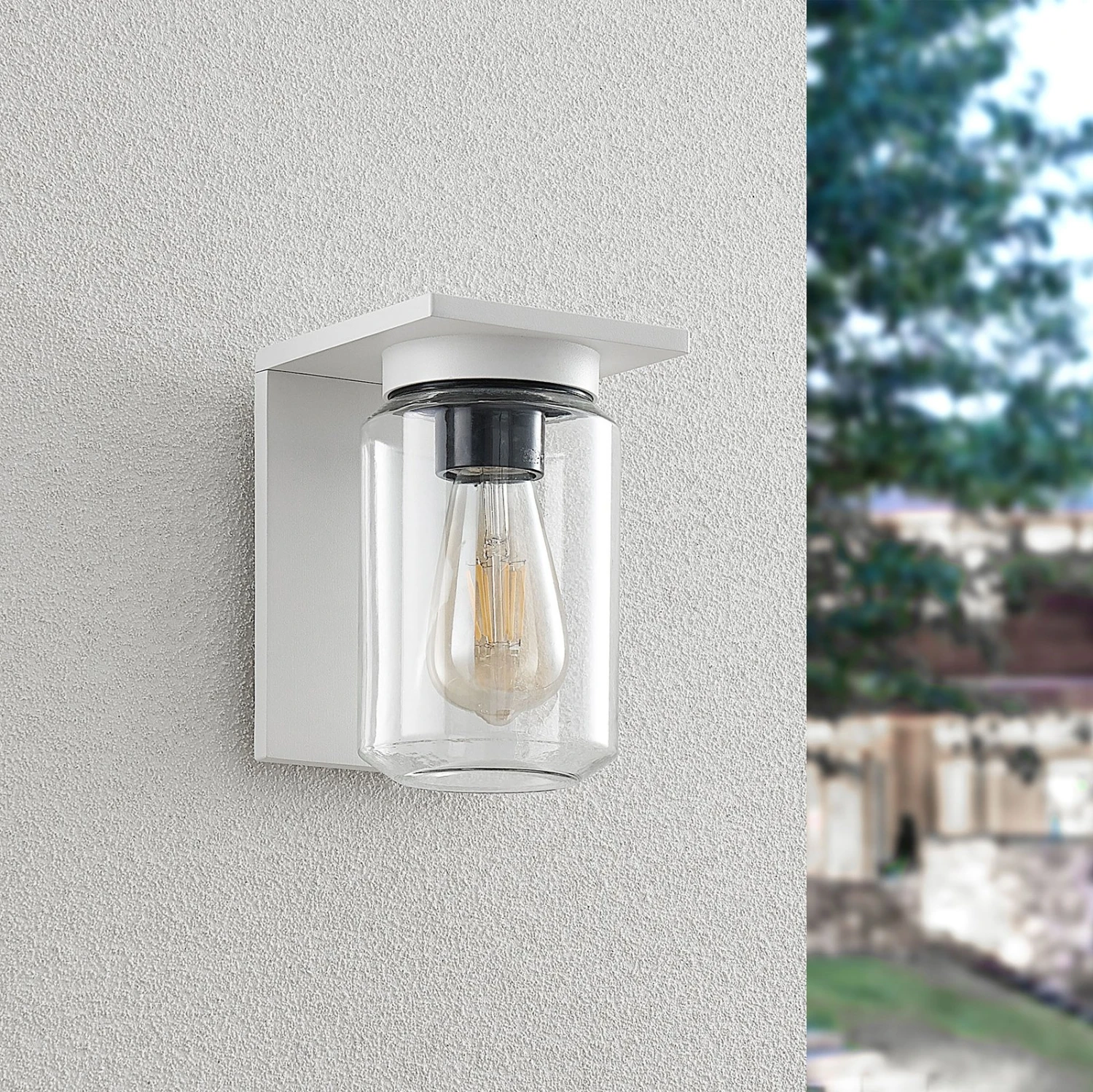 Lucande Semka Außenwandleuchte, Weiß 3 Lucande Semka Außenwandleuchte, Weiß – Bild 3