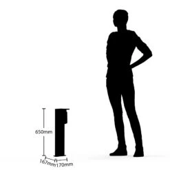 Lucande Semka Wegeleuchte, 65 Cm, Dunkelgrau -Lucande 9618155 5