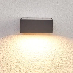Lucande Sensor-LED-Außenwandleuchte Mahra , Solarbetrieben -Lucande 9619074 3