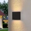 Lucande Eckige LED-Außenwandlampe Trixy In Grafitgrau