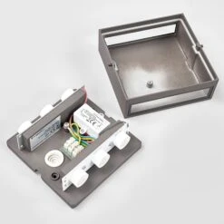 Lucande Eckige LED-Außenwandlampe Trixy In Grafitgrau -Lucande 9619075 5