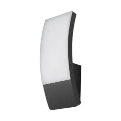 Lucande Gewölbte LED-Außenwandleuchte Siara, Dunkelgrau 11 Lucande Gewölbte LED-Außenwandleuchte Siara, Dunkelgrau -Lucande 9619093 2