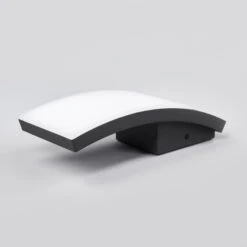 Lucande Gewölbte LED-Außenwandleuchte Siara, Dunkelgrau 14 Lucande Gewölbte LED-Außenwandleuchte Siara, Dunkelgrau -Lucande 9619093 5