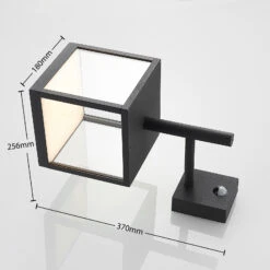 Lucande LED-Außenwandleuchte Cube, Graphit, Mit Sensor -Lucande 9619160 4