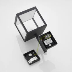 Lucande LED-Außenwandleuchte Cube, Graphit, Mit Sensor -Lucande 9619160 8