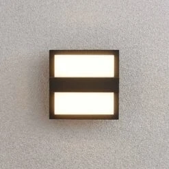 Lucande Gylfi LED-Außenwandleuchte, Quadratisch -Lucande 9619231 4