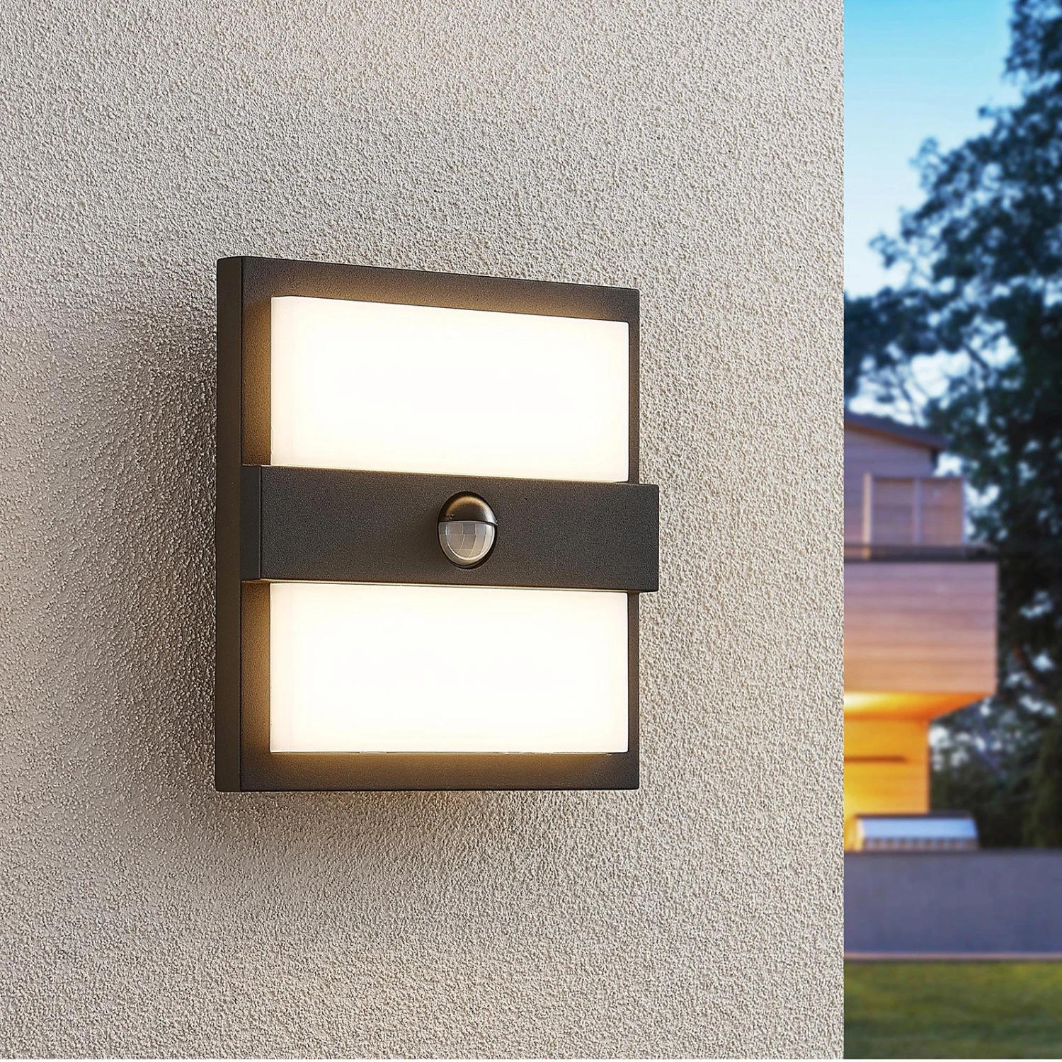 Lucande Gylfi LED-Außenwandleuchte Quadrat.+Sensor 2 Lucande Gylfi LED-Außenwandleuchte Quadrat.+Sensor – Bild 2