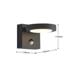 Lucande Belna LED-Außenwandlampe, Grafit, Sensor -Lucande 9619254 7