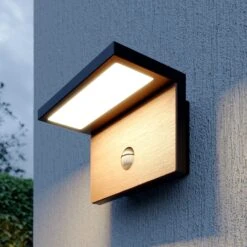 Lucande Lignus LED-Außenwandlampe, Bewegungsmelder -Lucande 9619277 5