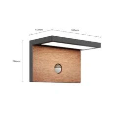 Lucande Lignus LED-Außenwandlampe, Bewegungsmelder -Lucande 9619277 7