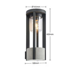 Lucande Overa Außenwandleuchte, Rund, E27 -Lucande 9619300 6