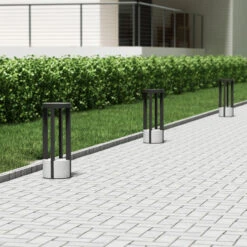 Lucande Overa LED-Sockelleuchte, Rund -Lucande 9619303 2