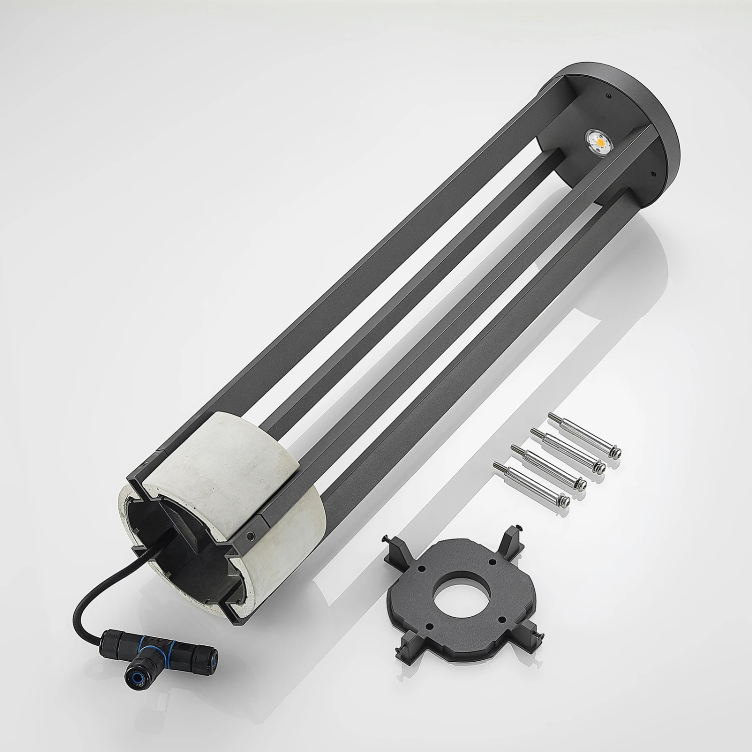 Lucande Overa LED-Wegeleuchte, Rund 9 Lucande Overa LED-Wegeleuchte, Rund – Bild 9