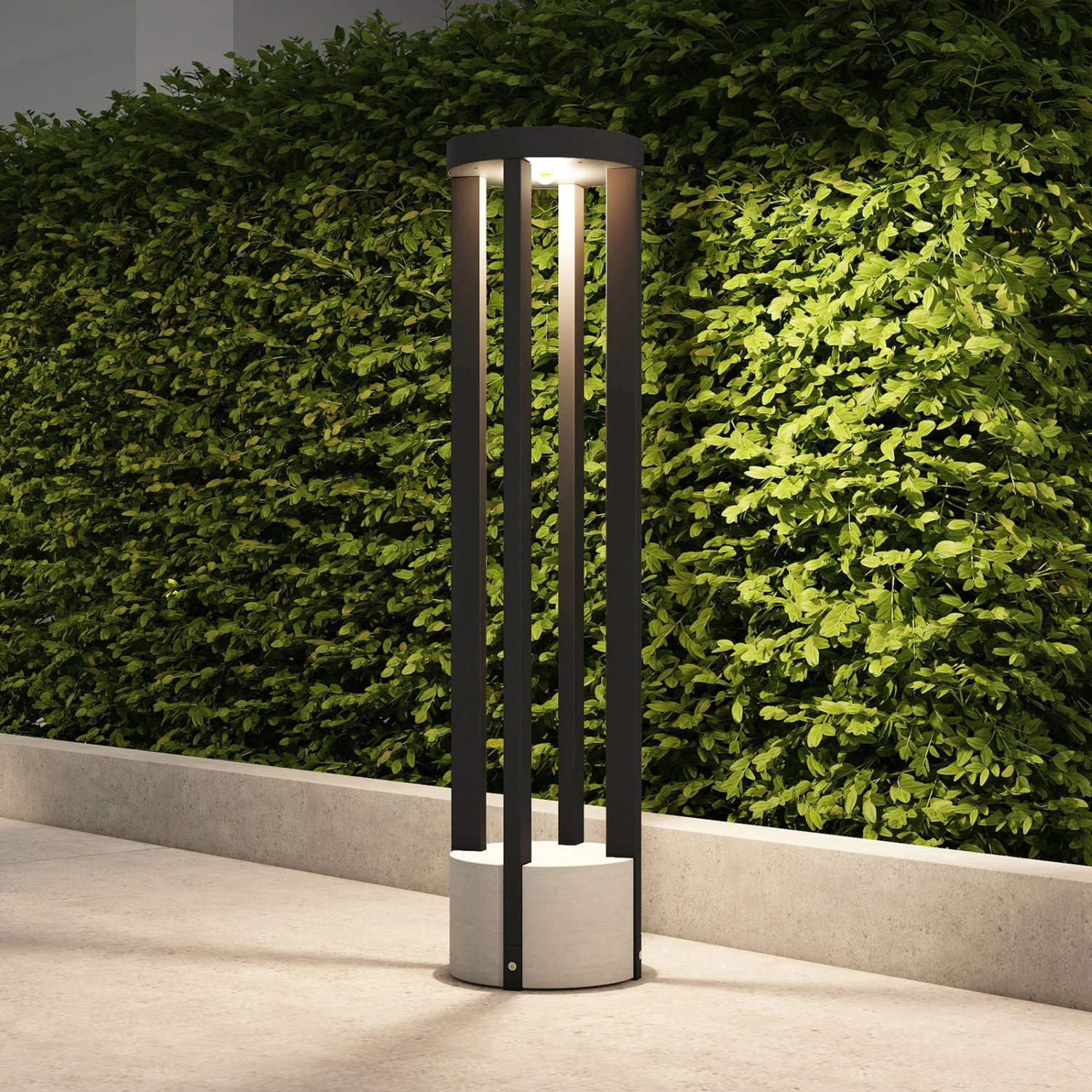 Lucande Overa LED-Wegeleuchte, Rund 1 Lucande Overa LED-Wegeleuchte, Rund