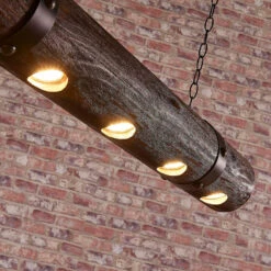 Lucande Pendelleuchte Legno Mit Dunklem Holzelement -Lucande 9621188 7