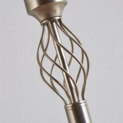 Lucande Nickelfarbene Stehlampe Dunja Mit Leselampe -Lucande 9621223 4