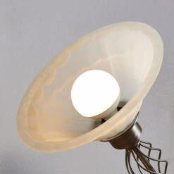 Lucande Nickelfarbene Stehlampe Dunja Mit Leselampe -Lucande 9621223 6