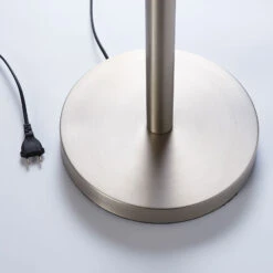 Lucande Nickelfarbene Stehlampe Dunja Mit Leselampe -Lucande 9621223 7