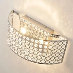 Lucande LED-Glaskristall-Wandleuchte Alizee In Chrom -Lucande 9621798 4