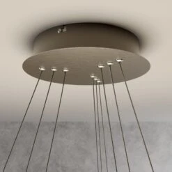 Lucande LED-Pendellampe Ezana Aus Drei Ringen, Nickel 12 Lucande LED-Pendellampe Ezana Aus Drei Ringen, Nickel -Lucande 9624256 3