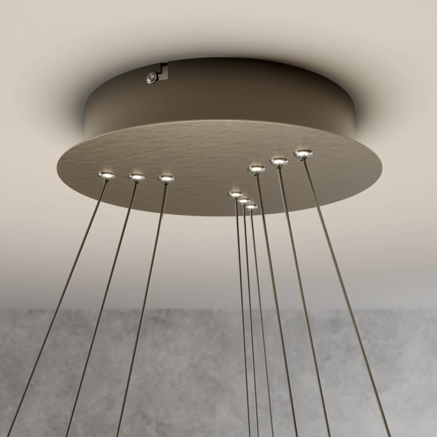 Lucande LED-Pendellampe Ezana Aus Drei Ringen, Nickel 4 Lucande LED-Pendellampe Ezana Aus Drei Ringen, Nickel – Bild 4