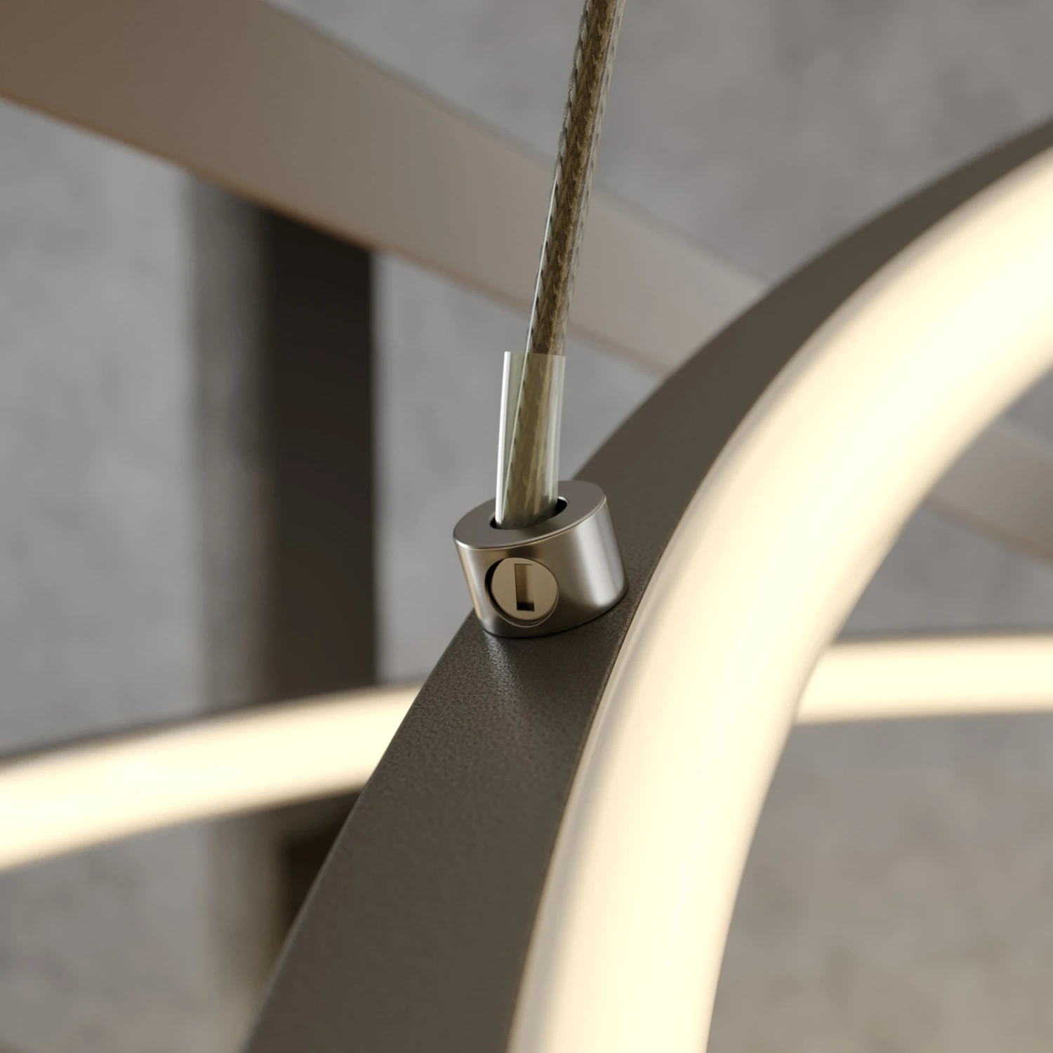 Lucande LED-Pendellampe Ezana Aus Drei Ringen, Nickel 5 Lucande LED-Pendellampe Ezana Aus Drei Ringen, Nickel – Bild 5