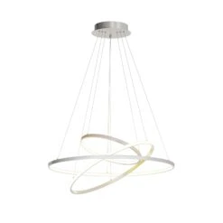 Lucande LED-Pendellampe Ezana Aus Drei Ringen, Nickel 14 Lucande LED-Pendellampe Ezana Aus Drei Ringen, Nickel -Lucande 9624256 5